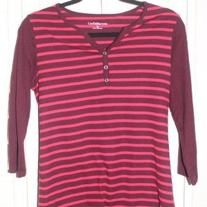 Maroon/Burgundy/Red Croft & Barrow Ladies Top Size M